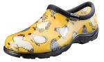 Sloggers Original Waterproof Rain and Garden Shoe for Women– Outdoor Slip-On Garden Clog - Made in The USA with Premium Comfort Insole and Arch Support - Chickens Daffodil Yellow, Size 7