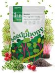 Seedphony Radish Sprouting & Microgreens Seeds - 50,000 Non-GMO Heirloom Seed, 1lb Resealable Bag - High-Germination Radish Seeds for Sprouting in Jars, Soil, Hydroponics & Microgreen Trays