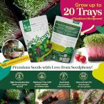 Seedphony Radish Sprouting & Microgreens Seeds - 50,000 Non-GMO Heirloom Seed, 1lb Resealable Bag - High-Germination Radish Seeds for Sprouting in Jars, Soil, Hydroponics & Microgreen Trays