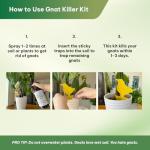 Kate's Home & Garden Plant Spray for Insects & Getting Rid of Gnats with 12 Sticky Traps. Fungus Gnat Killer & Bug Spray for Indoor Plants (16oz, Peppermint, Pet Safe, Non Toxic)