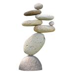 Ancient Graffiti Eight-Stone Balancing Cairn - Indoor/Outdoor Garden Decoration