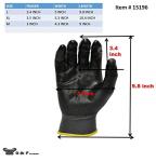 6 PAIRS Men's Working Gloves with Micro Foam Coating - Garden Gloves Texture Grip - men’s Work Glove For general purpose, construction, yard work, Large