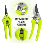 2-Pack Stainless Steel Gardening Scissors, Pruning Shears and Clippers for Gardening