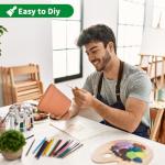 Tuqaumu 6 Pack 6 Inch Terracotta & Clay Pots with Saucer for Plants, Large Terra Cotta Plant Pot with Drainage Hole, Flowerpot for Indoor Outdoor Plants, Crafts, Wedding Favor