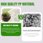 Usocik 4 Pack 9 Inch Retro Plant Pots, Vintage Striped Flower Pots with Drainage Hole & Saucer, Large Plastic Planters for Indoor and Outdoor Plants, Decorative Garden Pots(Copper)