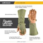 Wells Lamont Rosetender Gardening Gloves for Women – Thorn Proof Garden Gloves, Grain Leather Long Gloves for Pruning & Yard Work, 4129-300, Medium