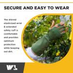 Wells Lamont Rosetender Gardening Gloves for Women – Thorn Proof Garden Gloves, Grain Leather Long Gloves for Pruning & Yard Work, 4129-300, Medium