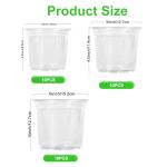 JERIA 30 Pack 6/5/4Inch Clear Nursery Pots with Drainage Holes, Clear Plant Pot for Planting, Transparent Plastic Plant Pots,Durable Seed Starting Pot for Succulents