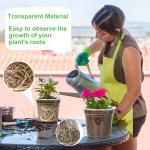 JNYONG 60 Pack 3.5/4/5/6/7 Inch Clear Nursery Pots with Drainage Hole,Variety Sizes Seed Starting Pots Transparent Plastic Plant Pots for Plants Transparency with 50 Plant Labels