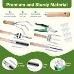 Gardening Tools Set for Women 29Pcs Heavy Duty Garden Hand Tools Set with Floral Tote Bag Rust-Proof Garden Tool Kit Supplies Gardening Esssential Gifts for Women Men