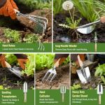 Gardening Tools Set for Women 29Pcs Heavy Duty Garden Hand Tools Set with Floral Tote Bag Rust-Proof Garden Tool Kit Supplies Gardening Esssential Gifts for Women Men