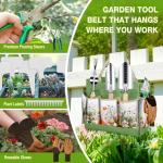 Gardening Tools Set for Women 29Pcs Heavy Duty Garden Hand Tools Set with Floral Tote Bag Rust-Proof Garden Tool Kit Supplies Gardening Esssential Gifts for Women Men