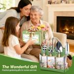 Gardening Tools Set for Women 29Pcs Heavy Duty Garden Hand Tools Set with Floral Tote Bag Rust-Proof Garden Tool Kit Supplies Gardening Esssential Gifts for Women Men