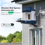 Smart Bird Feeder with Camera, 1 Year AI Camera Bird Feeders for Outdoors, Solar Powered, 2.4Ghz WiFi, 1080p Live Video Bird Feeder Camera, Nstant Arrival Alerts - Best Gifts for Bird Lovers