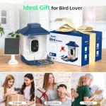 Smart Bird Feeder with Camera, 1 Year AI Camera Bird Feeders for Outdoors, Solar Powered, 2.4Ghz WiFi, 1080p Live Video Bird Feeder Camera, Nstant Arrival Alerts - Best Gifts for Bird Lovers