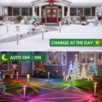 Eyrosa Solar Outdoor Lights, 10 Pack Solar Pathway Lights Outdoor Waterproof, Stake Lighting for Garden Yard Path Walkway Driveway Patio Lawn Decor,Color Changing