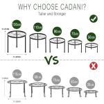 CADANI 5-Pack Metal Plant Stands for Outdoor Indoor, Anti-Rust Iron Flower Pot Stand, Heavy Duty Plant Pot Shelf for Multiple Plant, Decoration Racks for Home, Patio & Garden