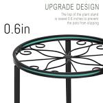 CADANI 5-Pack Metal Plant Stands for Outdoor Indoor, Anti-Rust Iron Flower Pot Stand, Heavy Duty Plant Pot Shelf for Multiple Plant, Decoration Racks for Home, Patio & Garden