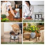 CADANI 5-Pack Metal Plant Stands for Outdoor Indoor, Anti-Rust Iron Flower Pot Stand, Heavy Duty Plant Pot Shelf for Multiple Plant, Decoration Racks for Home, Patio & Garden