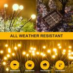Solar Lights Outdoor - Upgraded 4-Pack of 32 LEDs Solar Garden Lights,IP65 Waterproof Outdoor Decor Solar Firefly Light for Yard,Pathway Decoration,Unique Gifts for Women and Grandma