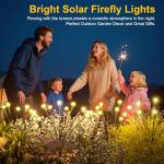 Solar Lights Outdoor - Upgraded 4-Pack of 32 LEDs Solar Garden Lights,IP65 Waterproof Outdoor Decor Solar Firefly Light for Yard,Pathway Decoration,Unique Gifts for Women and Grandma