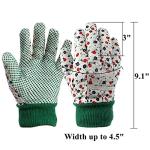 Yopay 6 Pairs Gardening Gloves for Women, Soft Jersey Garden Glove, Rubbuer Dots Cotton Working Gloves for Men, Planting, Seeding, Fishing, Restoration Work, 3 Colors