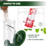 2 Packs Bird Feeder Tube Hanging Feeders, 6 Port Wild Bird Feeders Premium Hard Plastic with Steel Hanger Weatherproof and Water Resistant Great for Attracting Birds 18.2 Inches Large (Red + Green)