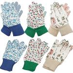 Yopay 6 Pairs Gardening Gloves for Women, Soft Jersey Garden Glove, Rubbuer Dots Cotton Working Gloves for Men, Planting, Seeding, Fishing, Restoration Work, 3 Colors