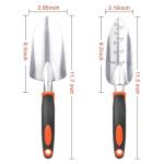 Garden Shovel Trowel Garden Tool Set, 2 Pack Heavy Duty Gardening Tools Set Include Wide Garden Trowel, Hand Shovel with Measurement Mark, Small Shovels for Gardening Digging Planting Transplanting