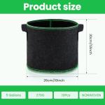 Xvvirnt 5 Gallon Grow Bags, 10 Pack Heavy Duty Aeration Fabric Pots,Thickened Nonwoven Fabric Pots with Handles,Reusable Plant Bags for Vegetable, Fruits, Flowers, Plants