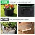 Xvvirnt 5 Gallon Grow Bags, 10 Pack Heavy Duty Aeration Fabric Pots,Thickened Nonwoven Fabric Pots with Handles,Reusable Plant Bags for Vegetable, Fruits, Flowers, Plants