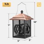 Veehoo Metal Bird Feeder for Outdoors Hanging, Fly Through Wild Birdfeeder Outside, Finch Cardinal Chickadee Feeders for Peanut Sunflower Seed, Antique Bronze