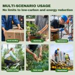 KDK Gardening Gloves for Women and Men, ECO Recycled Polyester Work Gloves with Latex Coating, Breathable Grip Comfortable，One Size M (Ocean Blue)