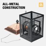 Veehoo Metal Bird Feeder for Outdoors Hanging, Fly Through Wild Birdfeeder Outside, Finch Cardinal Chickadee Feeders for Peanut Sunflower Seed, Antique Bronze