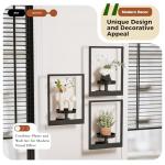 Bamworld Hanging Planters for Indoor Plants Wall Decor Living Room Plant Stand Indoor Wall Planters Plant Hanger Window Plant Shelves 3 Pack for Outdoor Entryway