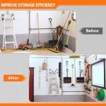 HUPBIPY Heavy Duty Garage Hooks 10 Pack, 5.1 inch Medium U Shaped Hanger, Wall Mounted Storage System, Power and Garden Tool Organizer, for Hanging Ladders, Hose, Bulk Items and More