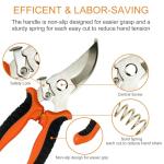 Pruning Shears, 4 Pack Garden Shears with Gardening gloves, Clippers Handheld, Stainless Steel Garden Snips, Lengnoyp Pruners for Gardening