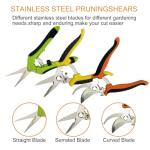Pruning Shears, 4 Pack Garden Shears with Gardening gloves, Clippers Handheld, Stainless Steel Garden Snips, Lengnoyp Pruners for Gardening