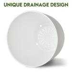 Plant Pots 8 Inch Set of 4, Flower Pots with Multi Mesh Drainage Holes, Planters for Indoor Outdoor Garden Plants and Flowers