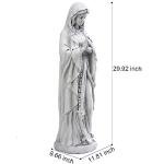TOETOL Virgin Mary Praying Statue 29.9 Inch Tall Outdoor Garden Religious Decorations Statue Clearance for Home Yard Patio Lawn Hallway Decor Sculpture Magnesium Oxide Stone
