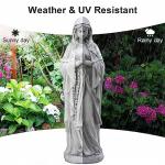 TOETOL Virgin Mary Praying Statue 29.9 Inch Tall Outdoor Garden Religious Decorations Statue Clearance for Home Yard Patio Lawn Hallway Decor Sculpture Magnesium Oxide Stone
