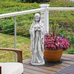 TOETOL Virgin Mary Praying Statue 29.9 Inch Tall Outdoor Garden Religious Decorations Statue Clearance for Home Yard Patio Lawn Hallway Decor Sculpture Magnesium Oxide Stone
