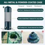 LCSEVEN Bird Feeders for Outdoors Squirrel Proof with Weight-Activated Perches, Hanging Bird Feeder for Outside, Metal Feeder for Wild Cardinal, Finch, Blue Jay, Chickadee, 3LB Seed Capacity, Green