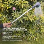 36 Inch Water Hose Wand Featuring 9 Spray Patterns and 180° Pivot Head 600004 with Comfort Grip and Lever Control by New England Garden Tools for Cleaning, Watering Plants & Yards, Washing Cars & Pets