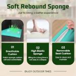 FDW | 4-Piece Patio Furniture Set | Blue | Outdoor Wicker Furniture with Coffee Table | Modern Rattan Chairs Conversation Set | Outdoor Seating | Weather-Resistant | for Porch, Garden, Lawn