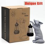 Fox Statue for Garden Decor, Garden Statue with Solar Power Light for Outdoor Patio Porch Lawn Yard Backyard Oudside Indoor Shelf Decoration,Praying Fox Sculptures Decorations to Wow Your Guests