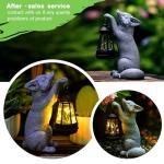 Fox Statue for Garden Decor, Garden Statue with Solar Power Light for Outdoor Patio Porch Lawn Yard Backyard Oudside Indoor Shelf Decoration,Praying Fox Sculptures Decorations to Wow Your Guests