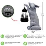 Fox Statue for Garden Decor, Garden Statue with Solar Power Light for Outdoor Patio Porch Lawn Yard Backyard Oudside Indoor Shelf Decoration,Praying Fox Sculptures Decorations to Wow Your Guests