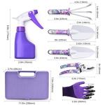 WISDOMLIFE 6 Pieces Garden Tools Set Planting Tools, Non-Slip Handle with Anti-Rust Trowel, Cultivator, Pruning Shear, Water Sprayer and Carrying Case, Gloves with Claws