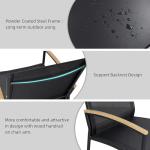 Shintenchi 3 Pieces Patio Bistro Sets, Outdoor Textilene Fabric Conversation Bistro Set, Textilene Fabric Front Porch Chairs Small Patio Furniture Set with Table for Lawn,Garden,Balcony (Black)